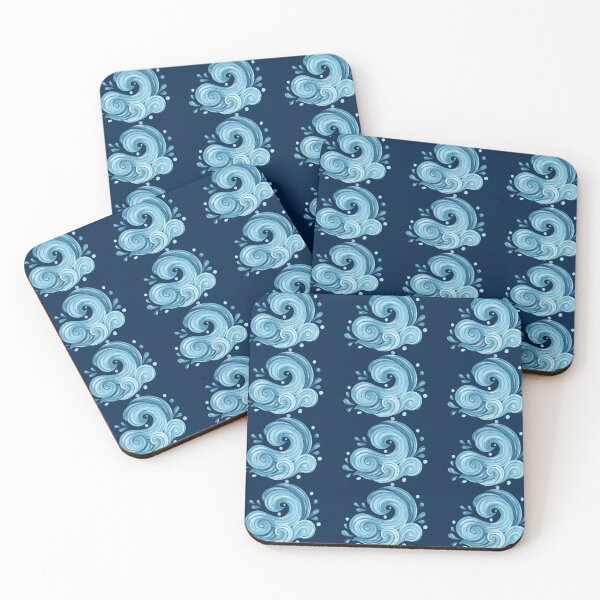 Item preview, ​Blue Ocean Waves Swirls Nautical Seamless Pattern designed and sold by ​Jyoti Digital Artist.