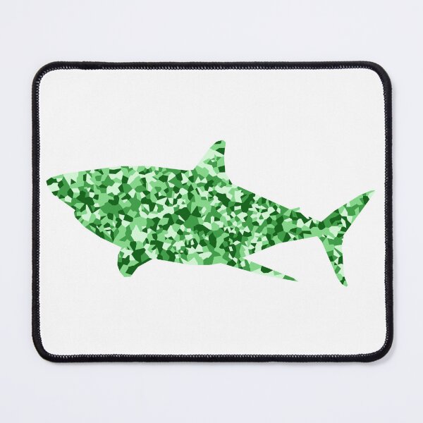 Item preview, Green Mosaic Shark Silhouette Art designed and sold by DymondDesigns.