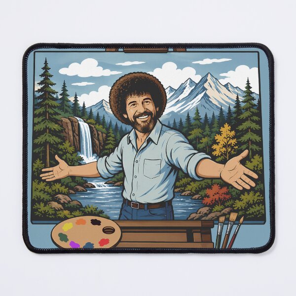 Item preview, Bob Ross Happy Little Trees Nature Painting Vintage Artwork designed and sold by karamram.