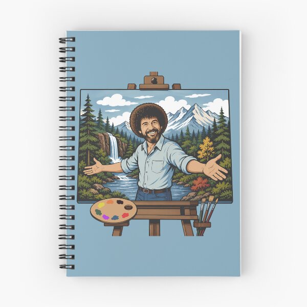 Item preview, Bob Ross Happy Little Trees Nature Painting Vintage Artwork designed and sold by karamram.