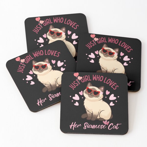 Item preview, Just A Girl Who Loves Her Siamese Cat Heart Sunglasses Cute Pink Hearts designed and sold by Fateh-Kro ⭐⭐⭐⭐⭐.