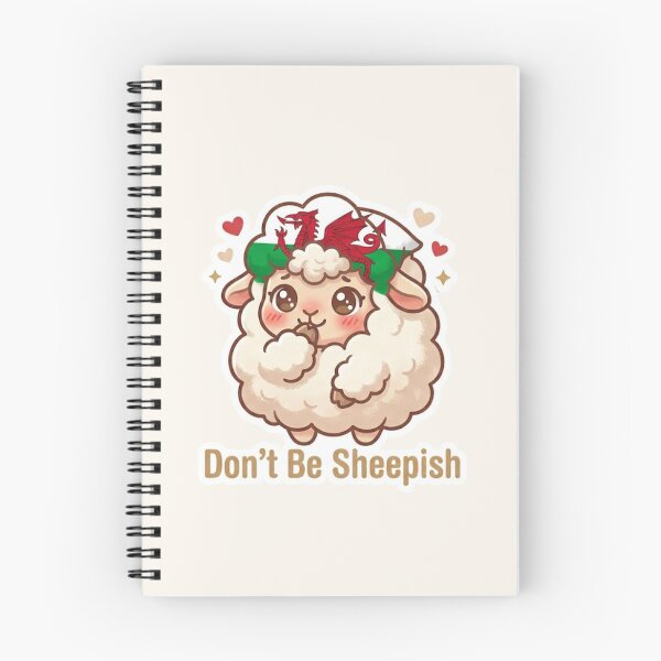 Item preview, Don’t Be Sheepish – Cute Welsh Sheep Pun designed and sold by Cerys-GS.