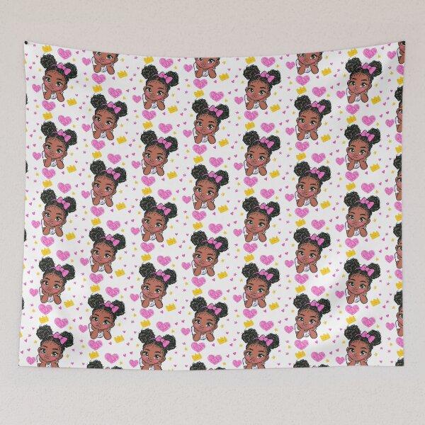 Item preview, Beautiful Day Dream Girl Crowns and Hearts Print Pattern designed and sold by RichardRags.