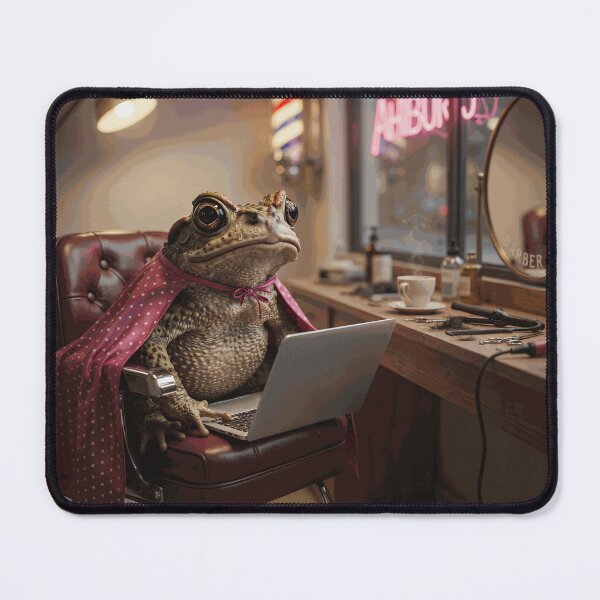 Item preview, The Toad Barber’s Digital Break – Whimsical Barbershop Character designed and sold by AubinDelcourt.