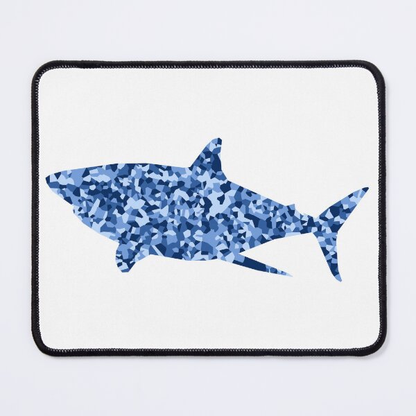 Item preview, Blue Mosaic Shark Silhouette Art designed and sold by DymondDesigns.