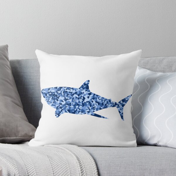 Item preview, Blue Mosaic Shark Silhouette Art designed and sold by DymondDesigns.