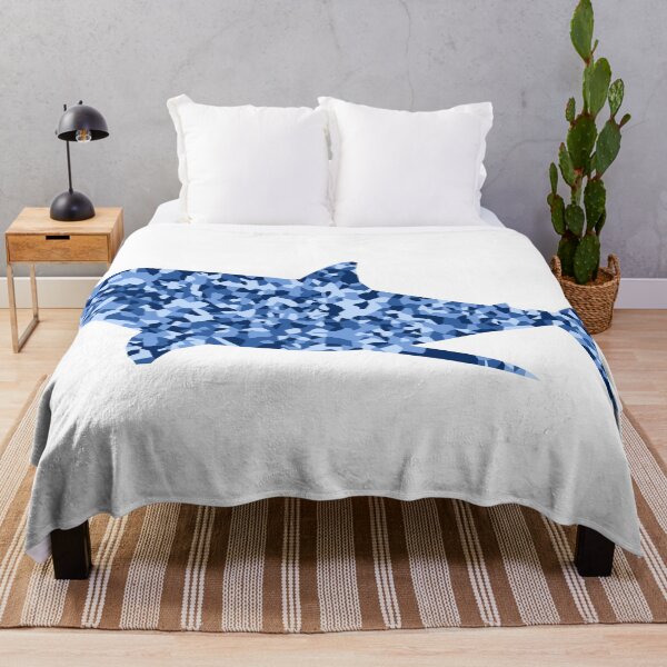 Item preview, Blue Mosaic Shark Silhouette Art designed and sold by DymondDesigns.