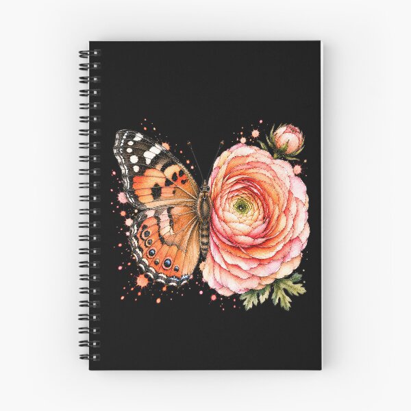 Item preview, Ranunculus Butterfly Watercolor Illustration designed and sold by ColorSplash123.