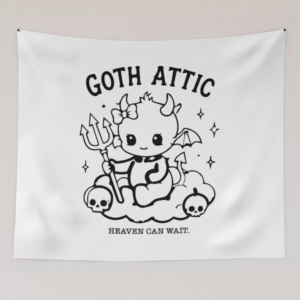 Item preview, Goth Attic | Heaven Can Wait | Pastel Goth Devil Girl | Kawaii Gothic Art designed and sold by gothattic.