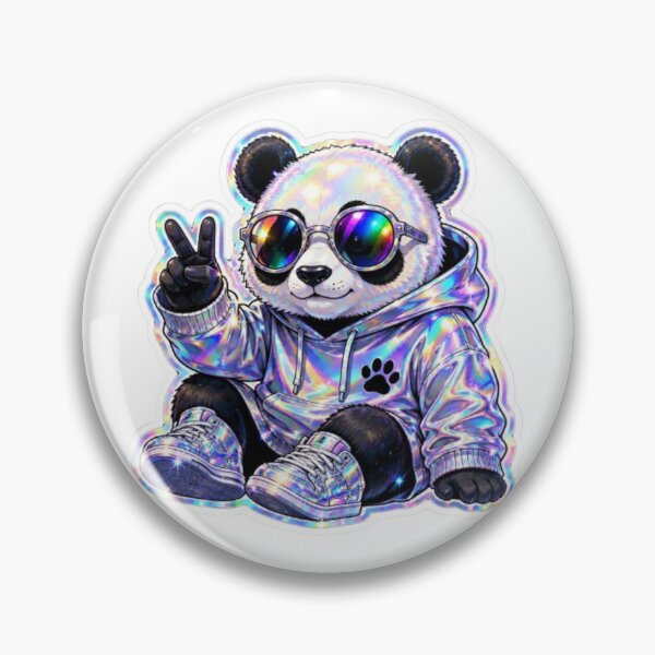Item preview, Cool Holographic Panda Wearing  designed and sold by Snurly.
