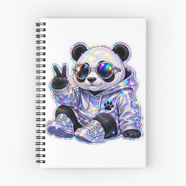 Item preview, Cool Holographic Panda Wearing  designed and sold by Snurly.