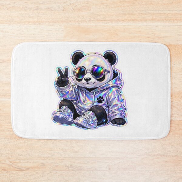 Item preview, Cool Holographic Panda Wearing  designed and sold by Snurly.