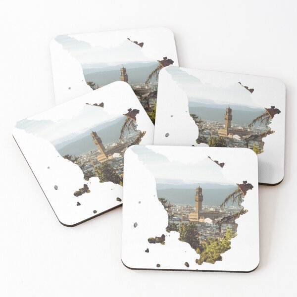 Item preview, Tuscany Map Palazzo Vecchio Florence Tower Architecture Silhouette V2 designed and sold by Maroan93.