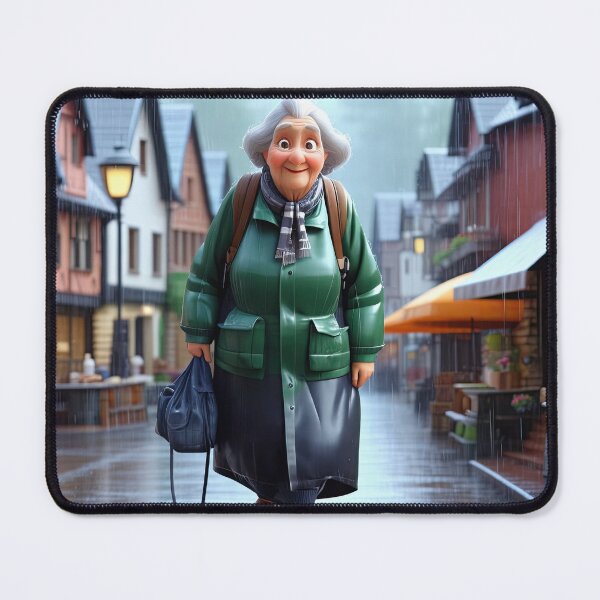 Item preview, Old Fart walking through the town wearing waterproofs in the rain designed and sold by Colin Bentham.