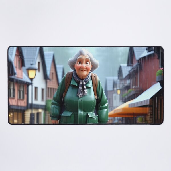 Item preview, Old Fart walking through the town wearing waterproofs in the rain designed and sold by Colin Bentham.