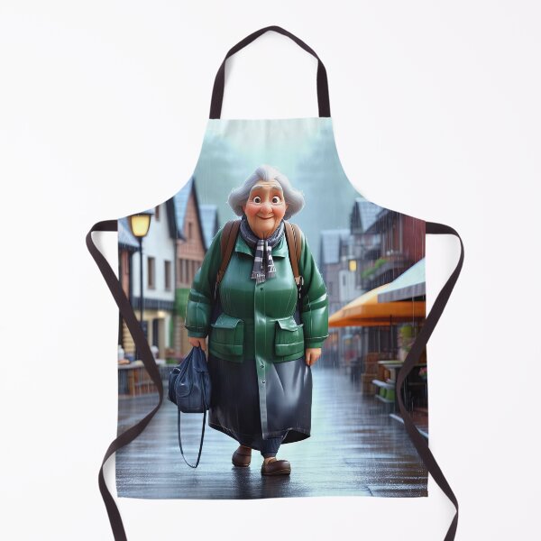 Item preview, Old Fart walking through the town wearing waterproofs in the rain designed and sold by Colin Bentham.