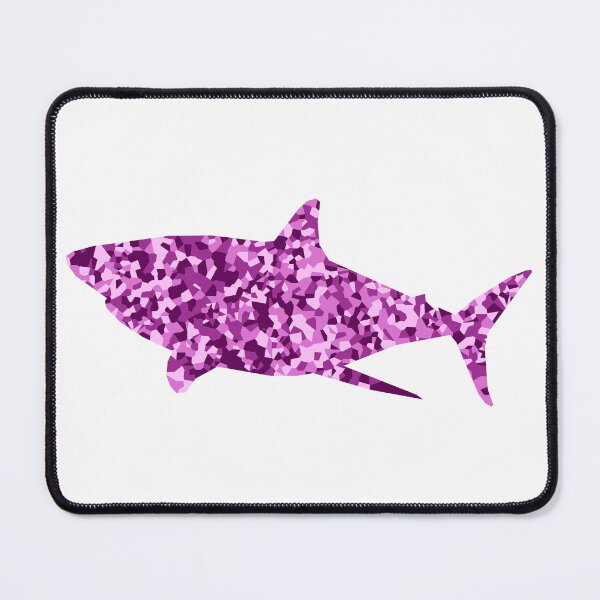 Item preview, Pink Mosaic Shark Silhouette Art designed and sold by DymondDesigns.