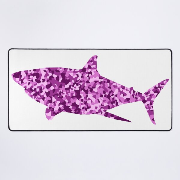 Item preview, Pink Mosaic Shark Silhouette Art designed and sold by DymondDesigns.