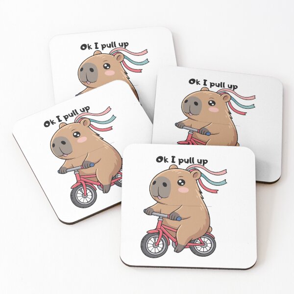 Item preview, Ok I Pull Up Capybara Skater Meme sau Funny Capybara on Skateboard designed and sold by Alexacarmen.