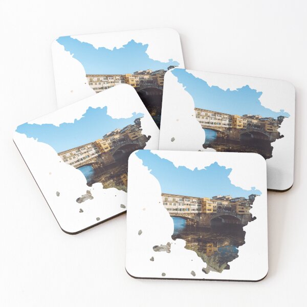 Item preview, Tuscany Map Ponte Vecchio Florence Bridge Silhouette V2 designed and sold by Maroan93.