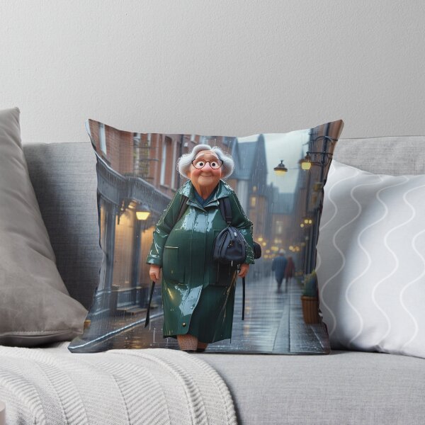 Item preview, Old Fart walking through the town wearing waterproofs in the rain designed and sold by Colin Bentham.