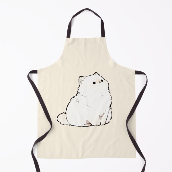 Item preview, Cute Fluffy White Kawaii Cat Illustration designed and sold by jianina-alondra.