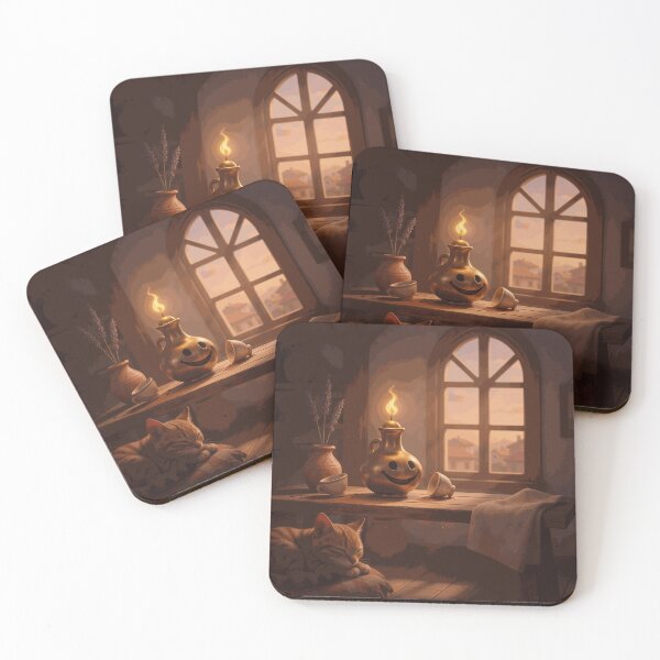 Item preview, The Smiling Flame of Home – Cozy Evening Still Life designed and sold by AubinDelcourt.