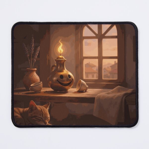 Item preview, The Smiling Flame of Home – Cozy Evening Still Life designed and sold by AubinDelcourt.