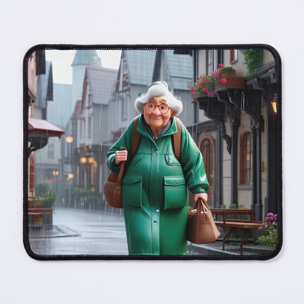 Item preview, Old Fart walking through the town wearing waterproofs in the rain designed and sold by Colin Bentham.