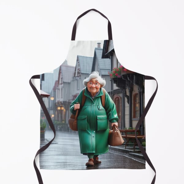 Item preview, Old Fart walking through the town wearing waterproofs in the rain designed and sold by Colin Bentham.