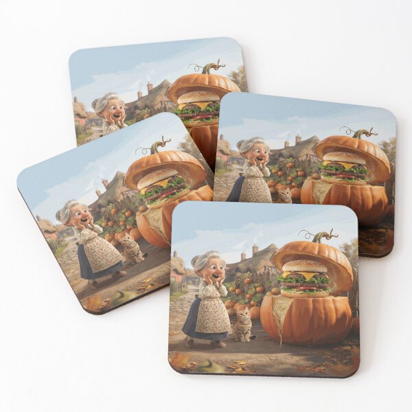 Item preview, Grandma’s Giant Pumpkin Burger – Autumn Village Surprise designed and sold by AubinDelcourt.