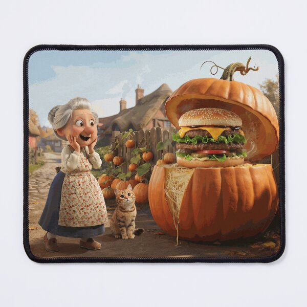 Item preview, Grandma’s Giant Pumpkin Burger – Autumn Village Surprise designed and sold by AubinDelcourt.