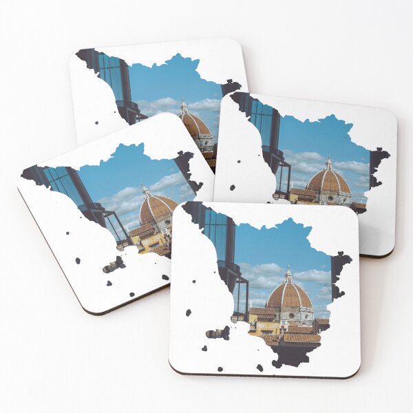 Item preview, Tuscany Map Florence Duomo Window View Architecture Silhouette designed and sold by Maroan93.