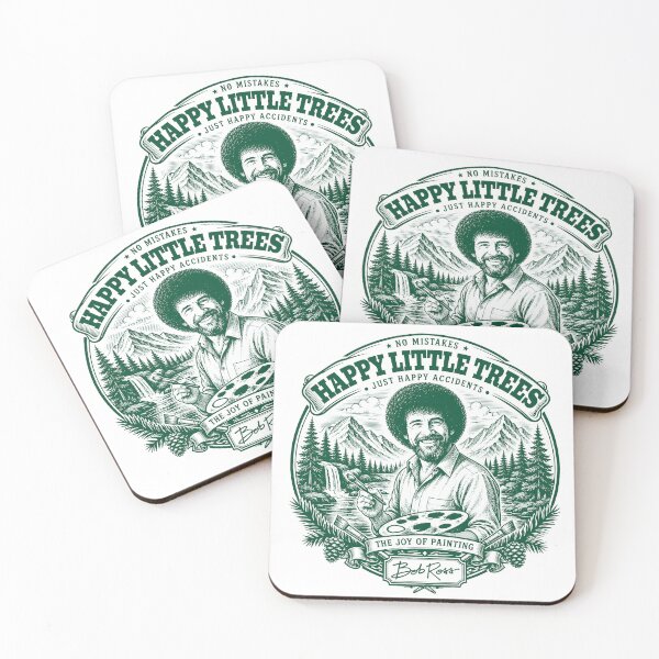 Item preview, Happy Little Trees Vintage Bob Ross Engraving Nature Art designed and sold by karamram.
