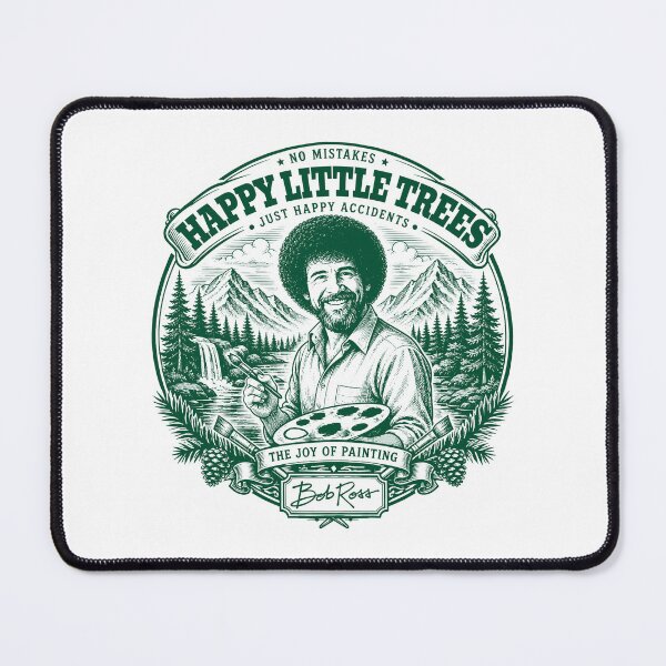 Item preview, Happy Little Trees Vintage Bob Ross Engraving Nature Art designed and sold by karamram.