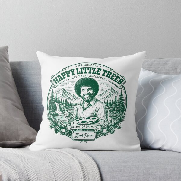 Artikelvorschau, Kopie von Bob Ross Happy Little Trees Art Society Vintage Outdoor Badge entworfen und verkauft von karamram.