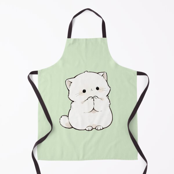 Item preview, Cute Shy Kawaii White Cat Illustration designed and sold by jianina-alondra.
