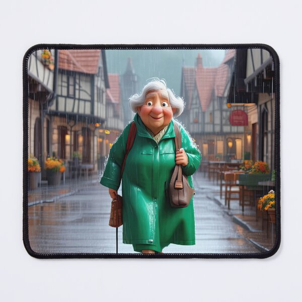 Item preview, Old Fart walking through the town wearing waterproofs in the rain designed and sold by Colin Bentham.