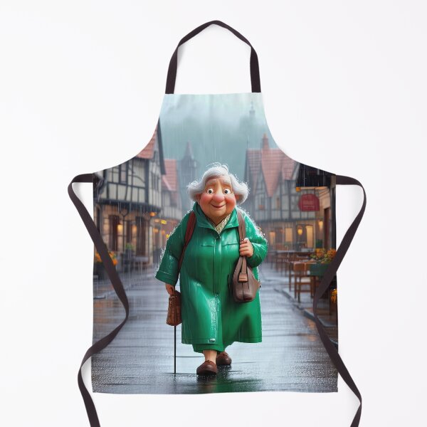 Item preview, Old Fart walking through the town wearing waterproofs in the rain designed and sold by Colin Bentham.