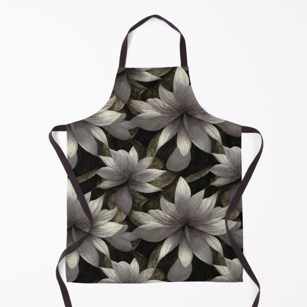Item preview, Silver Floral Blossom Dark Aesthetic Seamless Pattern designed and sold by Jyoti Digital Artist.
