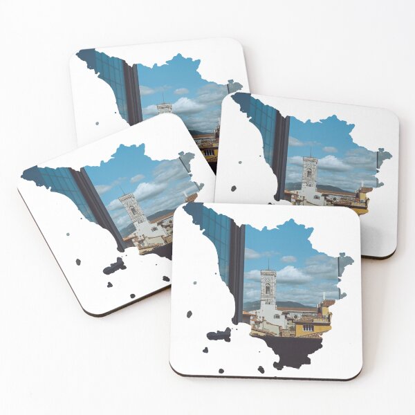 Item preview, Tuscany Map Giottos Campanile Florence Window View Silhouette designed and sold by Maroan93.