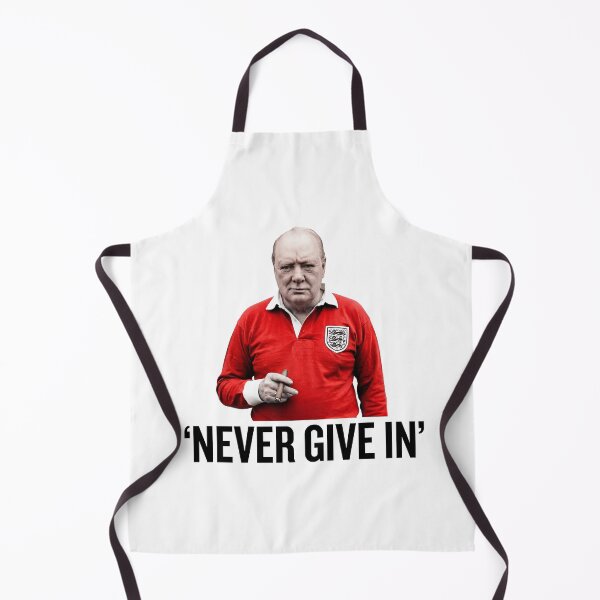 Item preview, Never Give In , Churchill as a footballer designed and sold by CornershopTee.