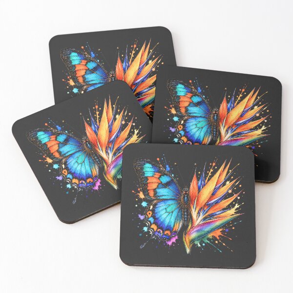 Item preview, Bird of Paradise Butterfly Watercolor Illustration designed and sold by ColorSplash123.
