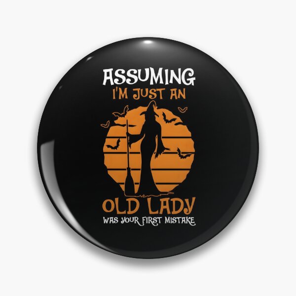 Item preview, Assuming I'm Just An Old Lady Was Your First Mistake Shirt, Funny Witch Halloween Graphic Tee, Vintage Spooky Humor Gift, Comfort Colors designed and sold by fimacurtuse.