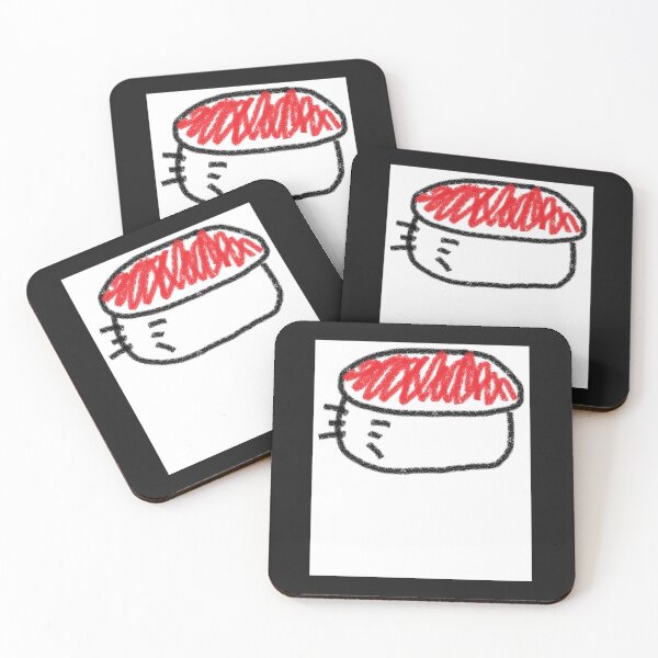 Item preview, Minimalist Red Topping Block designed and sold by sushimagnetix.