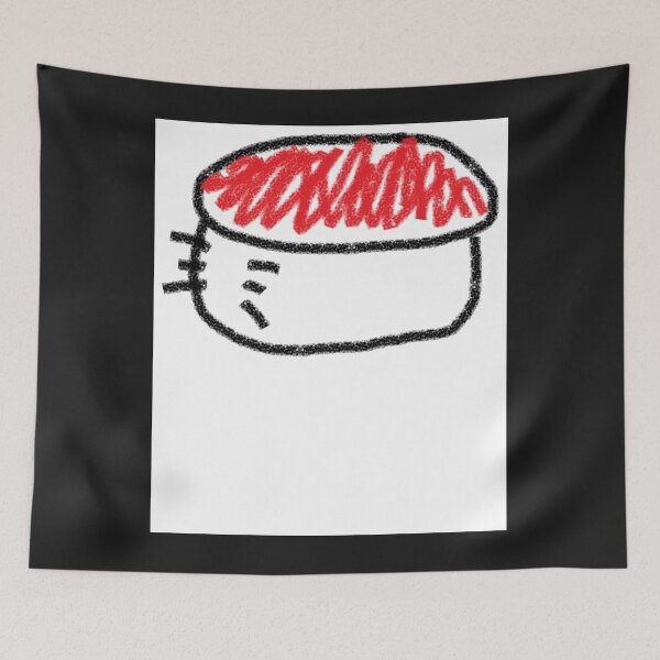 Item preview, Minimalist Red Topping Block designed and sold by sushimagnetix.