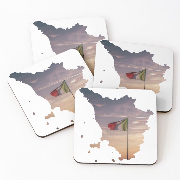 Item preview, Tuscany Map Italian Flag Sunset Sky Silhouette designed and sold by Maroan93.