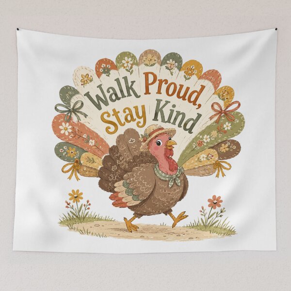 Item preview, Feather Parade - Cute Turkey designed and sold by bapupa.