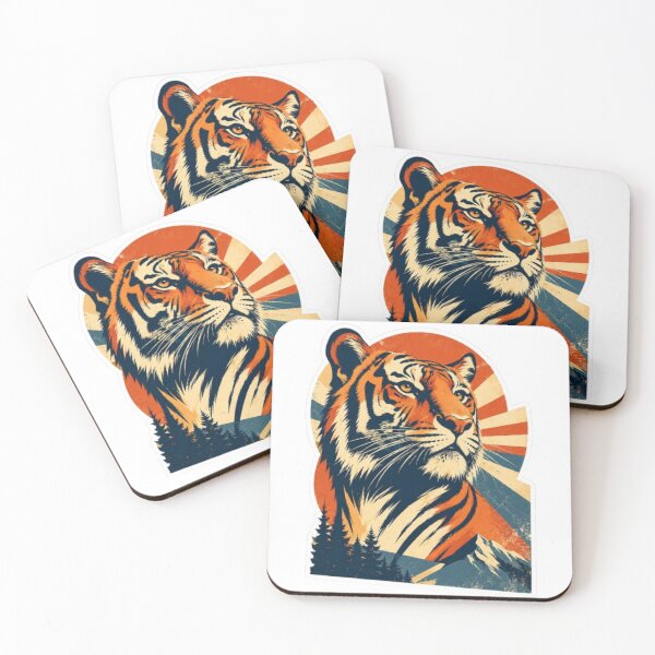 Item preview, Retro Tiger Mountain Nature designed and sold by Snurly.