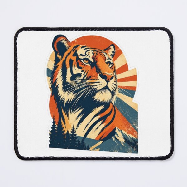 Item preview, Retro Tiger Mountain Nature designed and sold by Snurly.